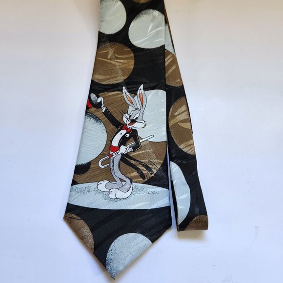 Looney Tunes Bugs Bunny Necktie Men's Cartoon Graphic Tie Vintage Canada - Picture 1 of 6